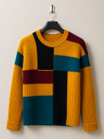 Color Block Knit Cardigan